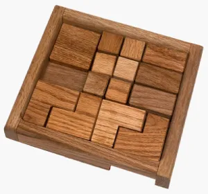 0009 Dirty Dozen Puzzle in Natural Finish Solid Hardwood
