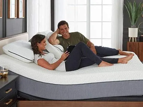 100% Pima Cotton 600 TC 4-Piece Top Split Head California King Sheets for Adjustable Beds, Designed for Sleep Number Beds- 32'' Split from The Top, 15" Deep Pocket Fit - White