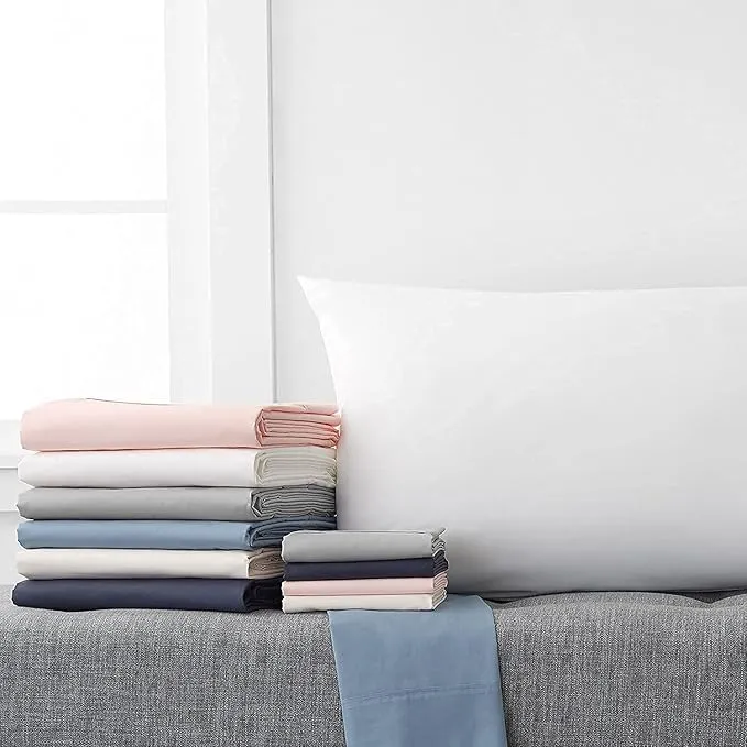100% Pima Cotton 600 TC 4-Piece Top Split Head California King Sheets for Adjustable Beds, Designed for Sleep Number Beds- 32'' Split from The Top, 15" Deep Pocket Fit - White
