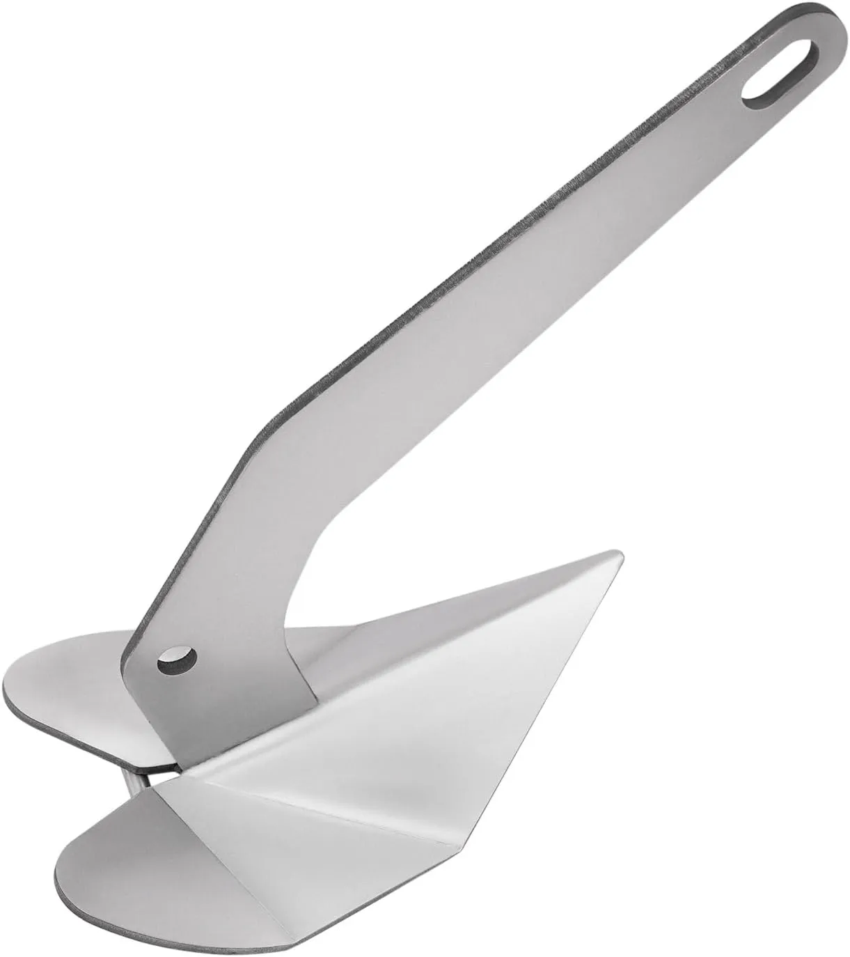 18 LBS Stainless Steel Delta Anchor, Wing Style Boat Anchor Marine Heavy Duty Triangular Anchor 10lb / 14lb / 17lb /18lb / 21lb / 22lb / 32lb / 35lb / 43lb Wing Style Triangle Anchor for Small Yacht