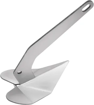 18 LBS Stainless Steel Delta Anchor, Wing Style Boat Anchor Marine Heavy Duty Triangular Anchor 10lb / 14lb / 17lb /18lb / 21lb / 22lb / 32lb / 35lb / 43lb Wing Style Triangle Anchor for Small Yacht