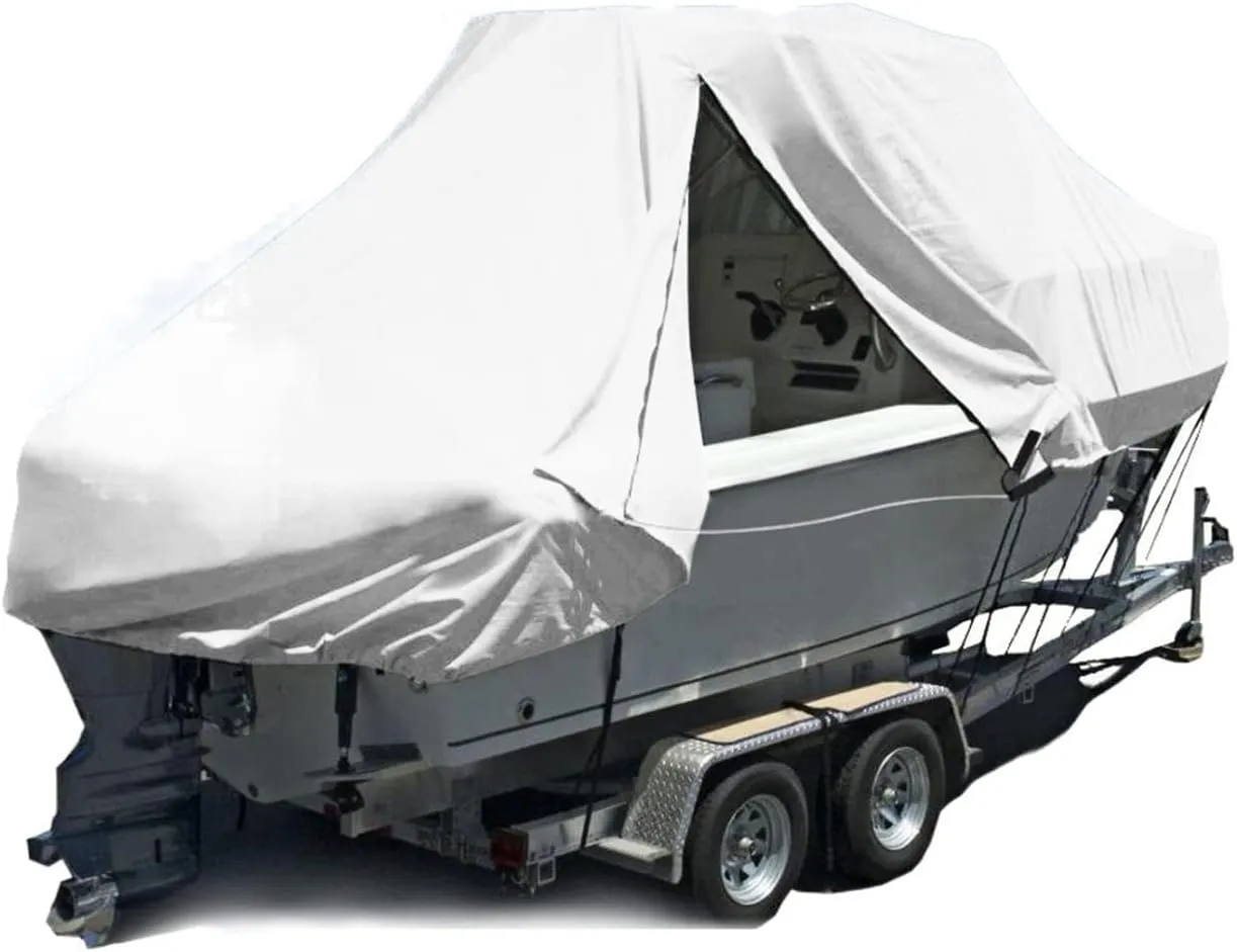 19ft-22ft Universal Jumbo Cruiser Boat Cover Heavy Duty Marine Mooring Cover Waterproof Dust-Proof UV-Resistant (Color : 19-20ft)