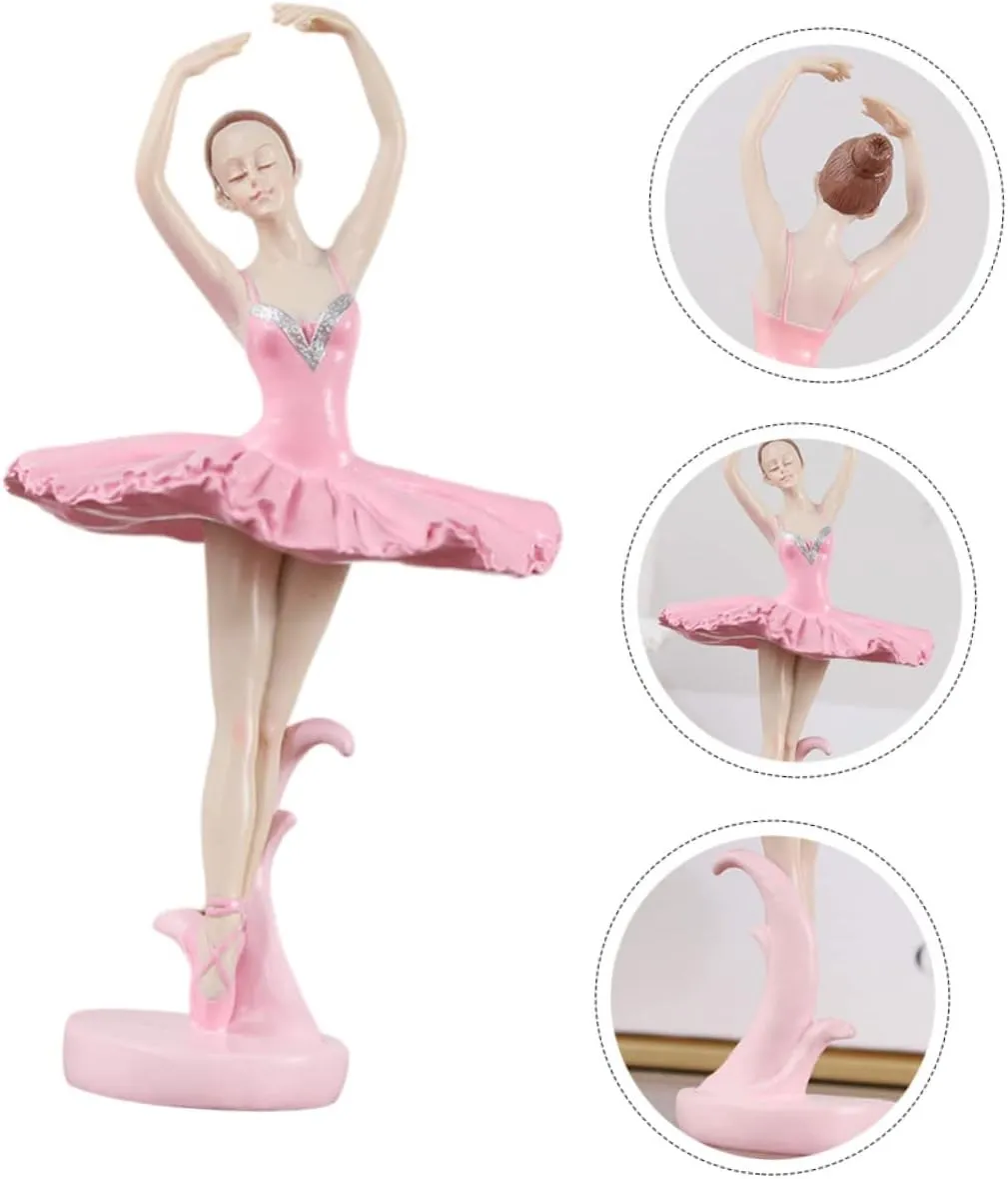 1PC Ballerina Ornament Elegant Ballet Girl Decor Crafts for Home Office Wine Cabinet Stylish and Chic Figurine Present for Dance Lovers