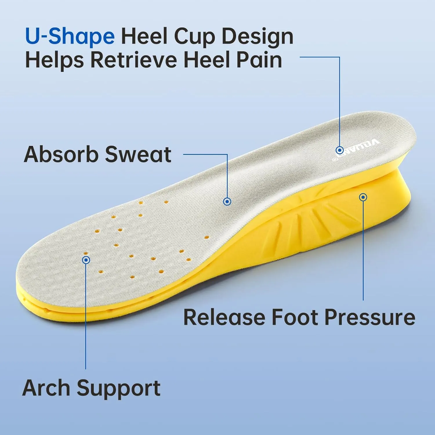 2 Pair-Shoe Insoles, Memory Foam Insoles for Women and Men, Comfortable Insoles for Work Boots Running Shoes, Providing Excellent Shock Absorption and Cushioning for Feet Relief, M [US M: 6-9/W: 7-11]