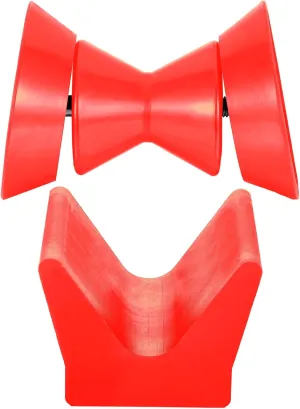 2 Pcs 3” Boat Trailer Roller Rubber Bow Set 3" Boat Trailer Roller Assembly with End Bells 1/2" Shaft, V Style Bow Stop Fits 3" Bracket with 1/2" Shaft