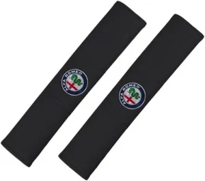 2pcs Car Seat Belt Cover for Alfa Romeo Giulietta mito Sportivo Giulia Stelvio Alfa 147 159, Soft Comfortable Shoulder Belt Pads