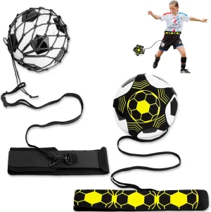 2PCS Soccer Ball Net Soccer Training Equipment, Football Kick Throw Solo Practice Training Aid, Upgrade Soccer Nets for Kids Youth Adults for Ball Size 3, 4, 5