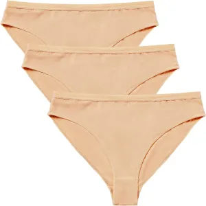 3 Packs Ballet Underwear High Cut Gymnastics Seamless Dance Underpants Nude Briefs for Womens and Girls