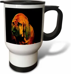 3dRose Bloodhound Travel Mug, 14-Ounce