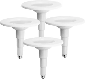 4-Pack 5/6 Inch Retrofit Led Can Lights Adjustable Retrofit Downlight,Recessed Light Flat Trim,8.5W=40W, 650 Lumens 5000K Daylight, Dimmable,ETL Damp Rated, E26 Screw Base,Easy Install.…