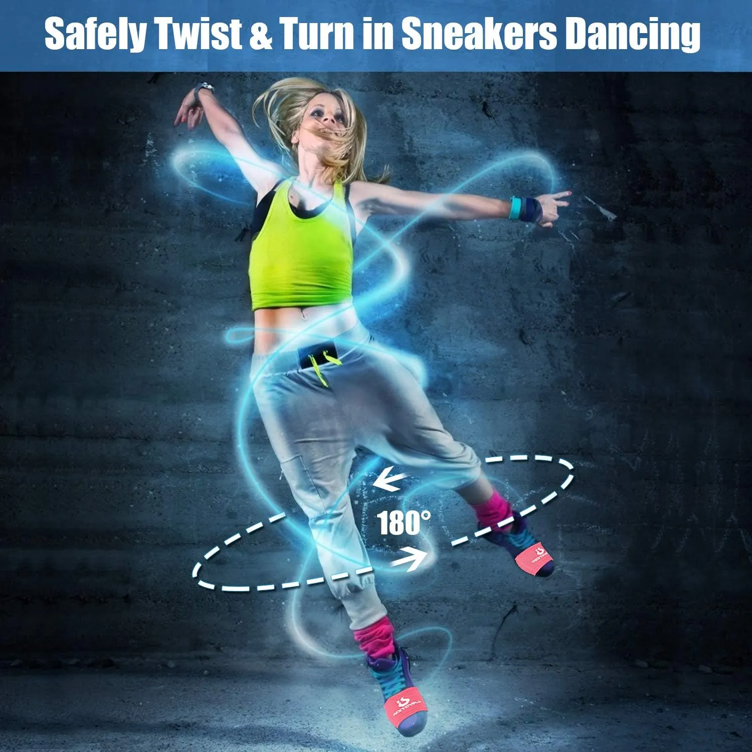 4 Pairs Socks for Dancing on Smooth Floors Over Sneakers,Ballet Socks for Dancing for Pivots and Turns on Wood Floors Protect Knees