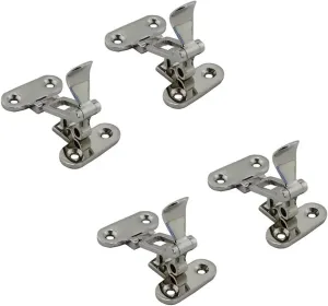 4 PCS Deck Lock Hasp 316 Stainless Steel Lockable Hold Down Clamp Latch Fastener Mirror Polish for Marine Boat