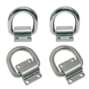 4 Pcs Marine Bolt-On Stainless Steel Lashing Ring D-Ring Anchor Tie Down 5/8"