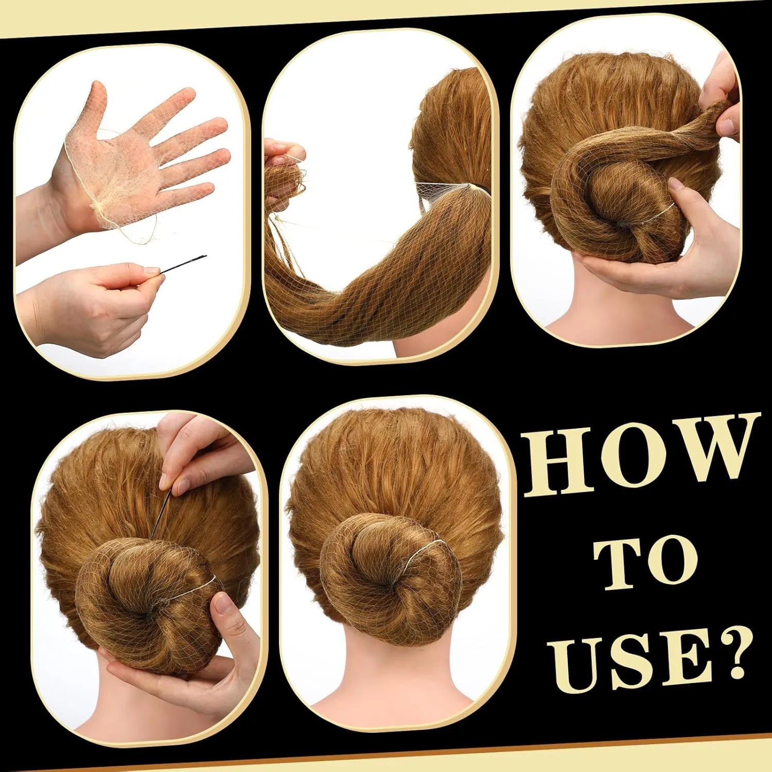 400 Hair Nets for Women, Food Service and Ballet Dance Buns - Invisible Elastic Edge Mesh, 20 Inches (Beige)