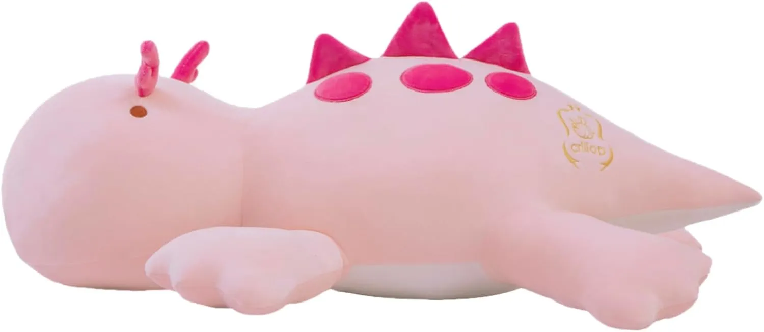 4LB Cute Weighted Stuffed Animals Plush - 24 inch Soft Weighted Dinosaur Plush Toy Pillow for Adults and Children (Pink Dinosaur)