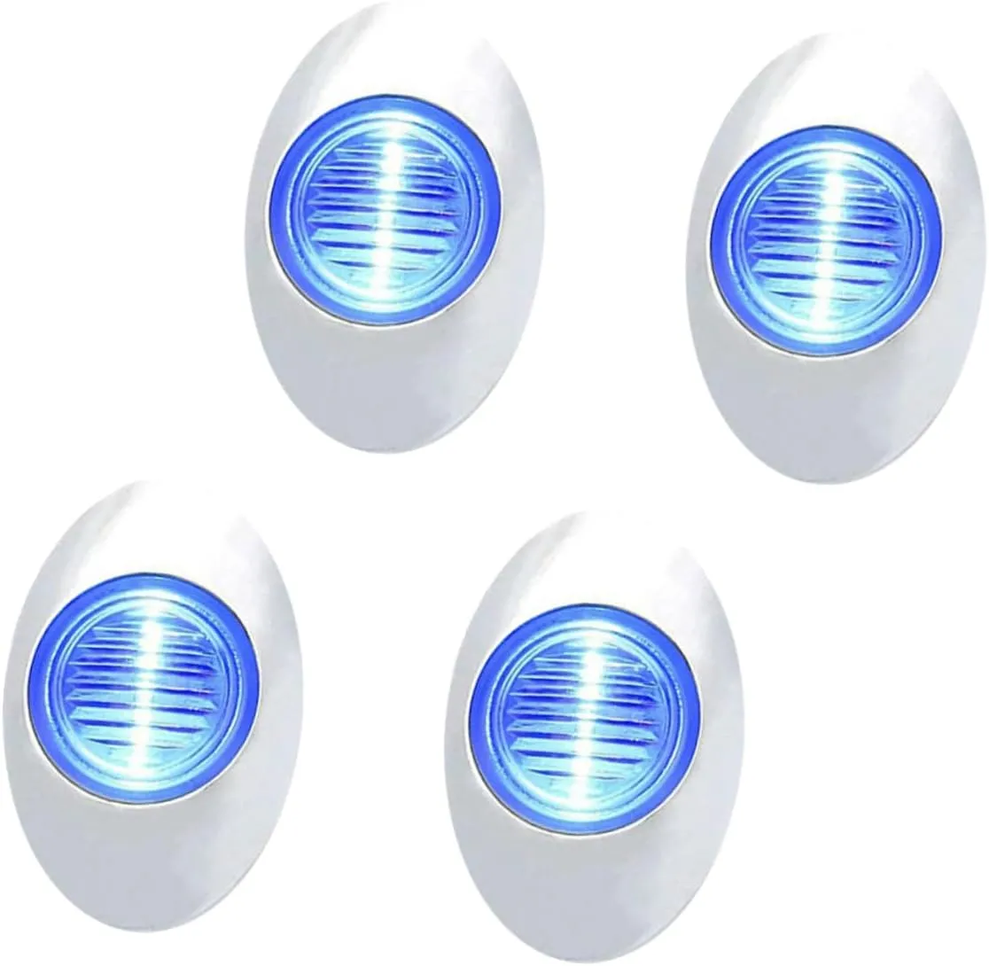 4pcs Oval Led Boat Lights for Stern and Deck Use Rated Energy Efficient Cabin Courtesy Lighting for Kayaks Yachts and Fishing Boats