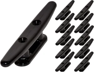 4" Black Nylon Boat Cleat 4 Inch - (2, 5, 10 Pack) - Rope Cleat, Kayak, PWC, Boat Ties, Boat Dock Cleats - Ideal for Marine, Deck, Nautical Decor