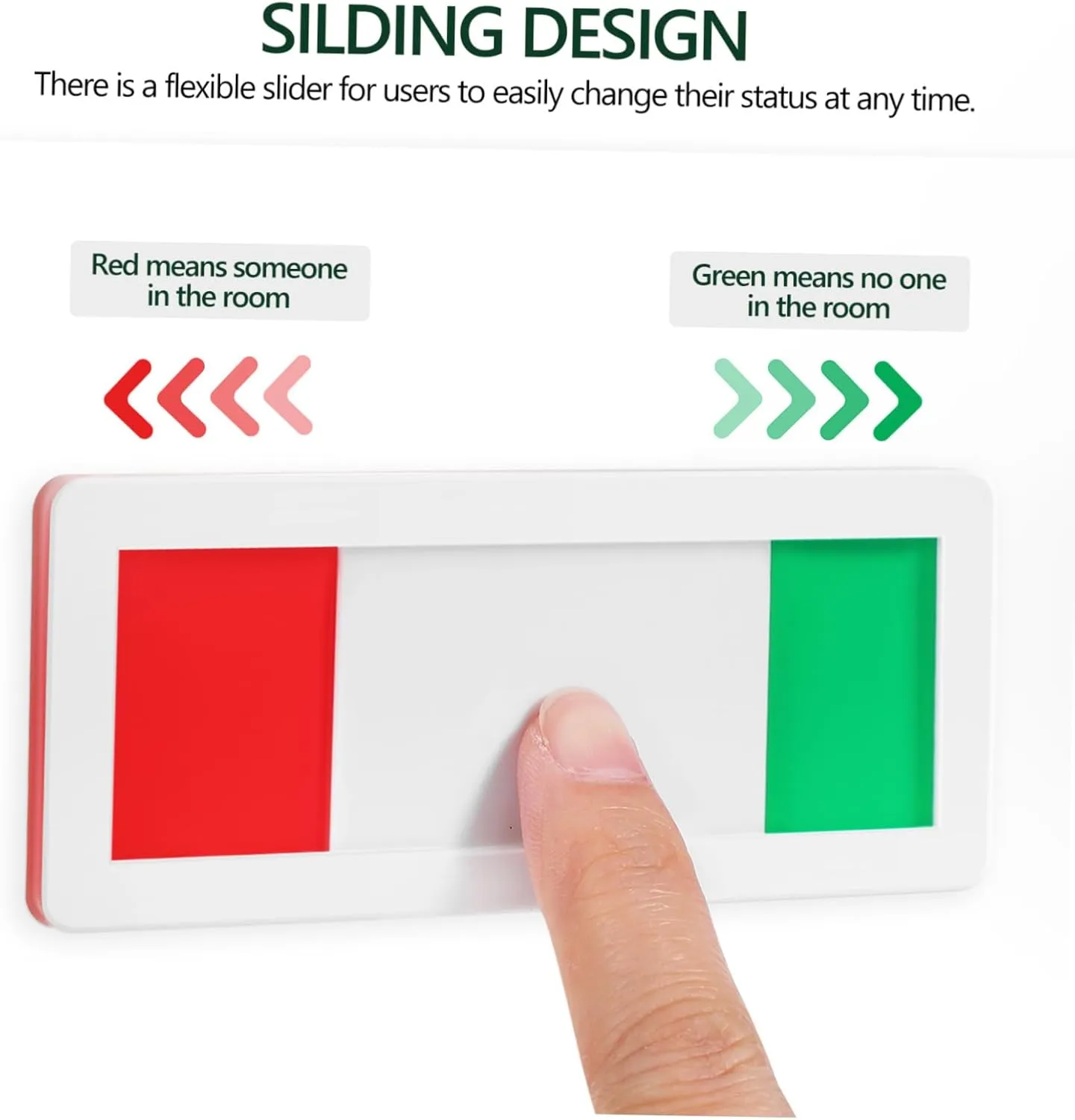 4sets 4 Pcs Vacant Occupied Door Sign Practical Slide Indicator for Office Restroom Meeting Use Compact Design with Visibility and Colors 4pcs*4