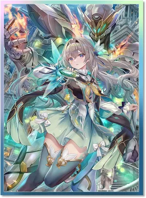 60 PCS Foil Anime Card Sleeves for MTG/PTCG, TCG Card Sleeves Compatible with Standard Size Board Game Trading Cards 67 X 92mm