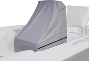 600D Fade and Tear Resistant Boat Center Console Cover,Heavy-Duty Waterproof and UV Protection Trailerable Boat Console Cover with Windproof Strap, Gray (Large Size up to 24"L X 36"W X 42"H)