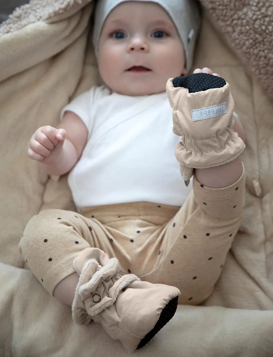 7AM Enfant Airy Baby Booties - Water Repellent Baby Shoes for Girls & Boys, Ultra Soft Winter Socks & Slippers for Infants