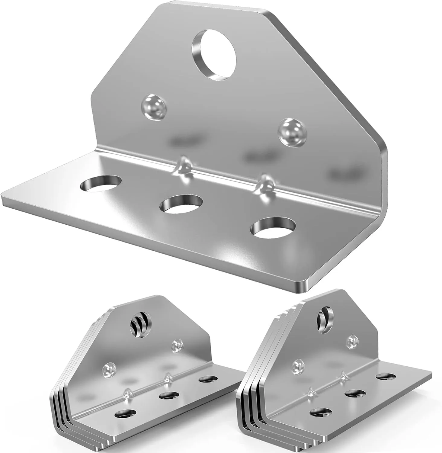 8 PCS Boat Trailer Top Angle Swivel Top Angle Bracket,Galvanized Boat Pontoon Trailer Bolster Bunk Board Adjustable Swivel Brackets