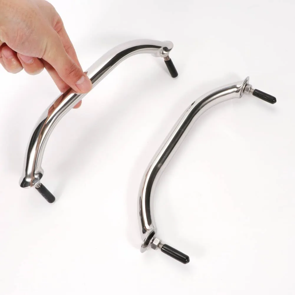 9" Boat Grab Bar 316 Stainless Steel Polished Grab Handle Handrail Hardware Multipurpose (2PCS)