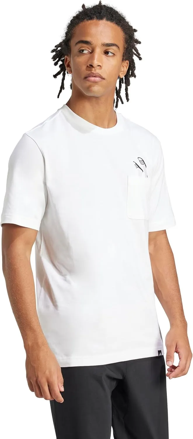 adidas Men's Lounge Slides Pocket T-Shirt