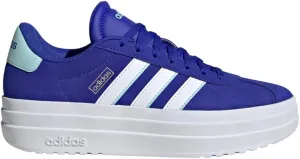 adidas Women's VL Court Sneaker, Lucid Blue/White/Semi Flash Aqua, 8