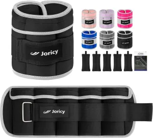 Adjustable Ankle Weights for Women Men 1 Pair 2 4 6 8 10 LBS Leg Weights Hand Arm Wrist Weights with Removable Weight, 1-5 LB Each Ankle Strength Training Weight for Physical Therapy Gym Fitness Walking Running