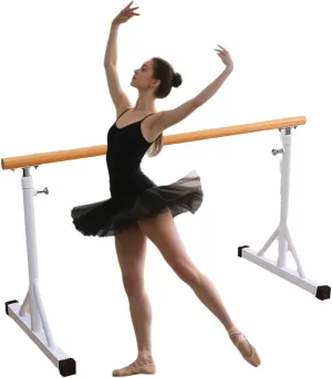 Adjustable Ballet Barre, Portable Freestanding Dance Barre, Height 80-120cm Steel Spring Non-Slip Yoga Training Equipment for Dance Stretching