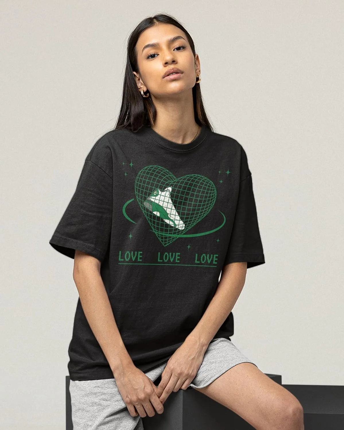 AJ 13 Court of Legends 13s Pine Green Shirt, Sneaker Heart, Shirts Match Sneakers 2D Sneaker T-Shirt Tee
