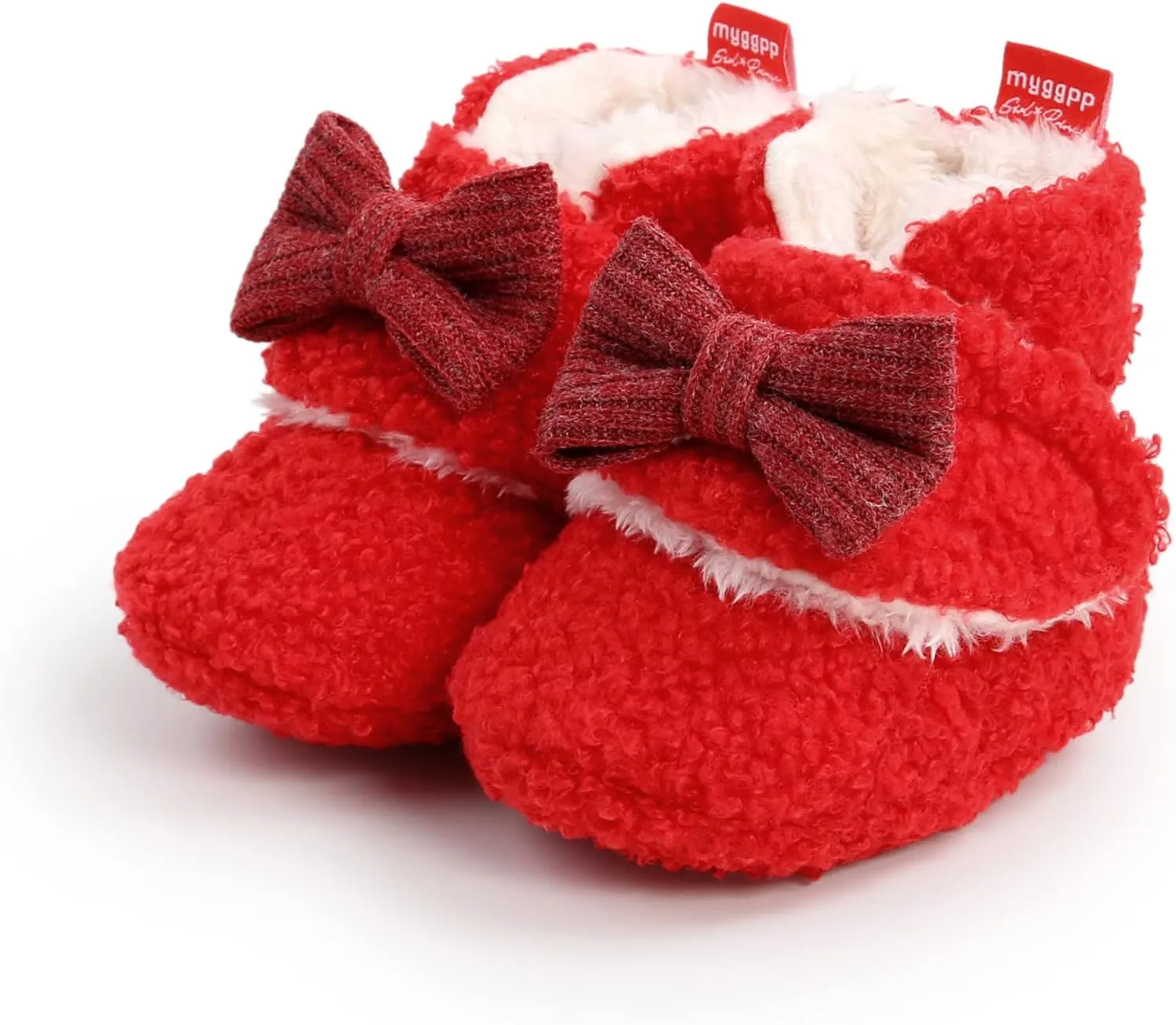 Aj6 Shoes Baby Girls Boys Soft Booties Snow Boot Warm Shoes Infant Toddler Warming Prewalker Footed Romper