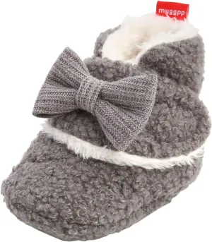 Aj6 Shoes Baby Girls Boys Soft Booties Snow Boot Warm Shoes Infant Toddler Warming Prewalker Footed Romper