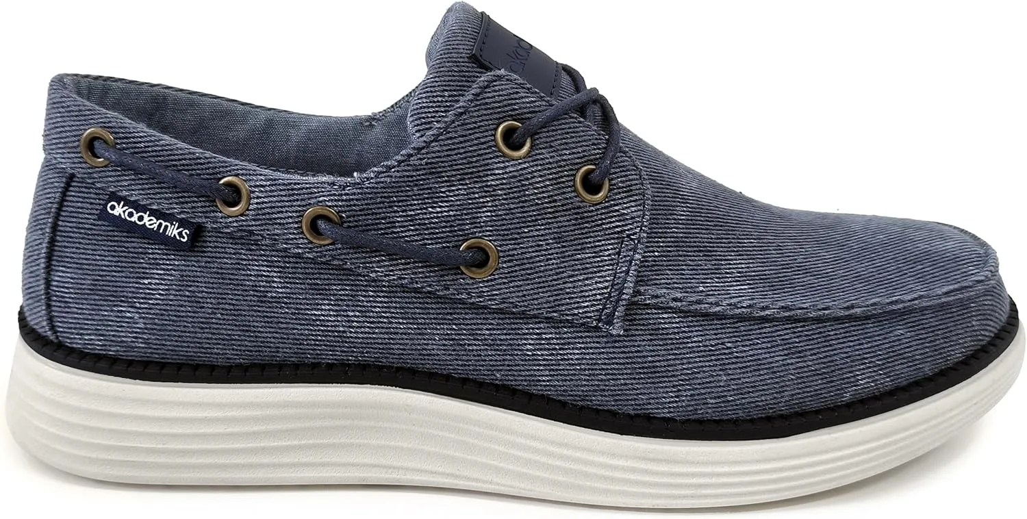 AKADEMIKS Men's Knox Boat Shoe, Casual Slip-On Deck Shoes for Men, Classic Style & Comfortable Fit