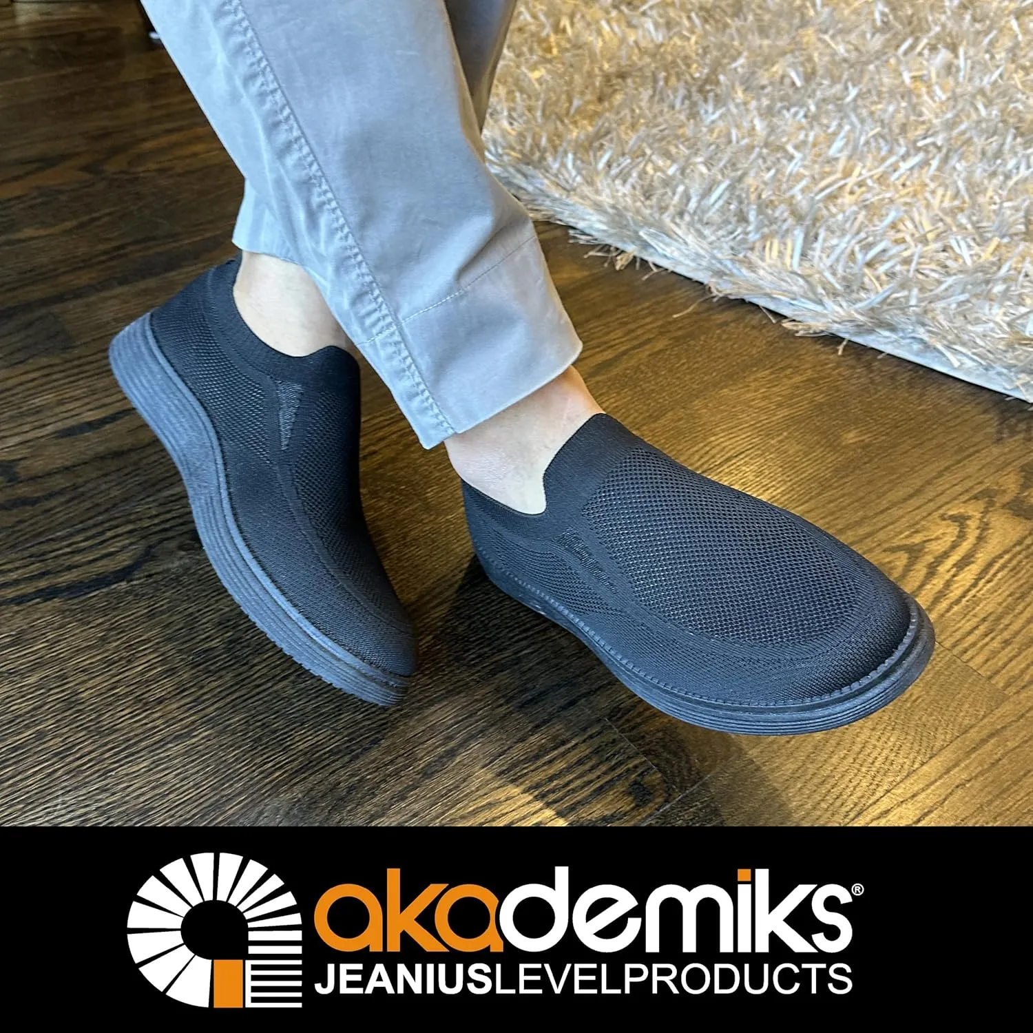 AKADEMIKS Men's Olney Knit Slip-On, Comfortable Lightweight Casual Shoes for Easy Wear