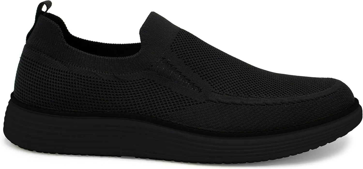 AKADEMIKS Men's Olney Knit Slip-On, Comfortable Lightweight Casual Shoes for Easy Wear