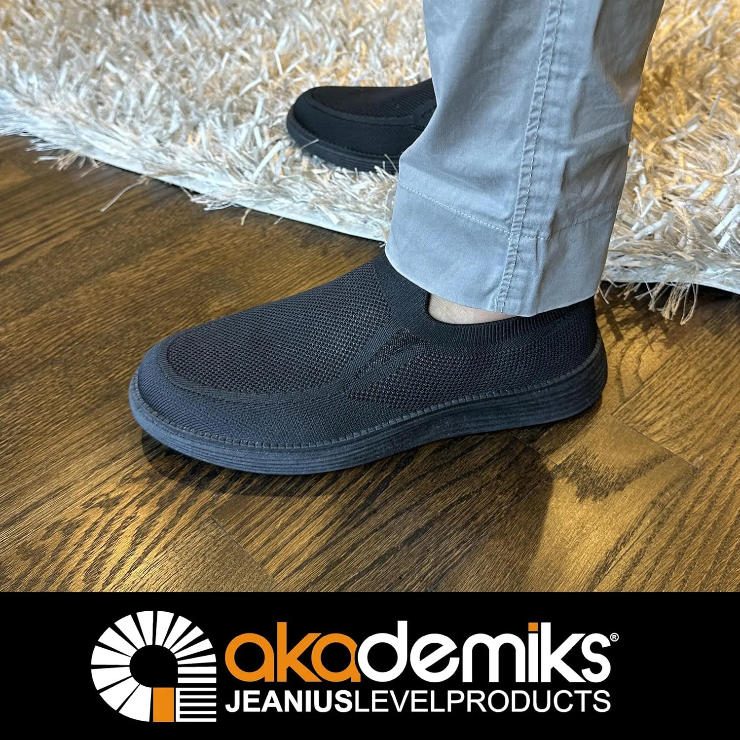 AKADEMIKS Men's Olney Knit Slip-On, Comfortable Lightweight Casual Shoes for Easy Wear