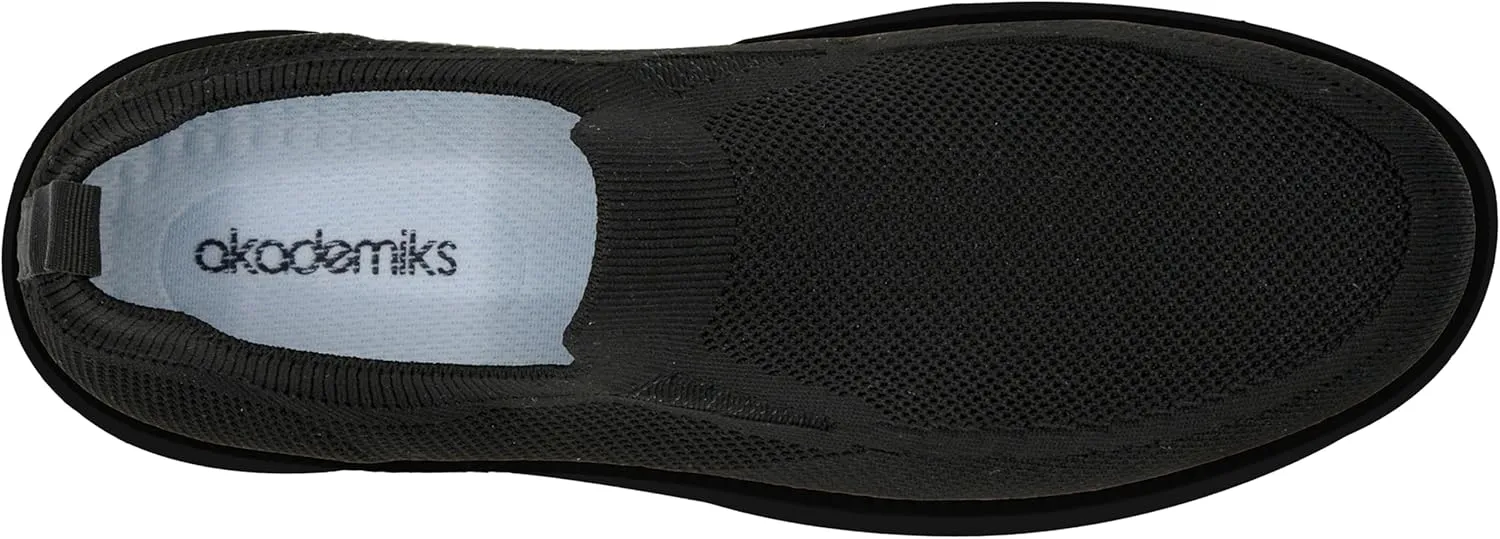 AKADEMIKS Men's Olney Knit Slip-On, Comfortable Lightweight Casual Shoes for Easy Wear