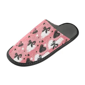 ALAZA Love Oil Painting Fuzzy Slippers for Women Men Warm Soft Lightweight Memory Foam House Slippers 9-10