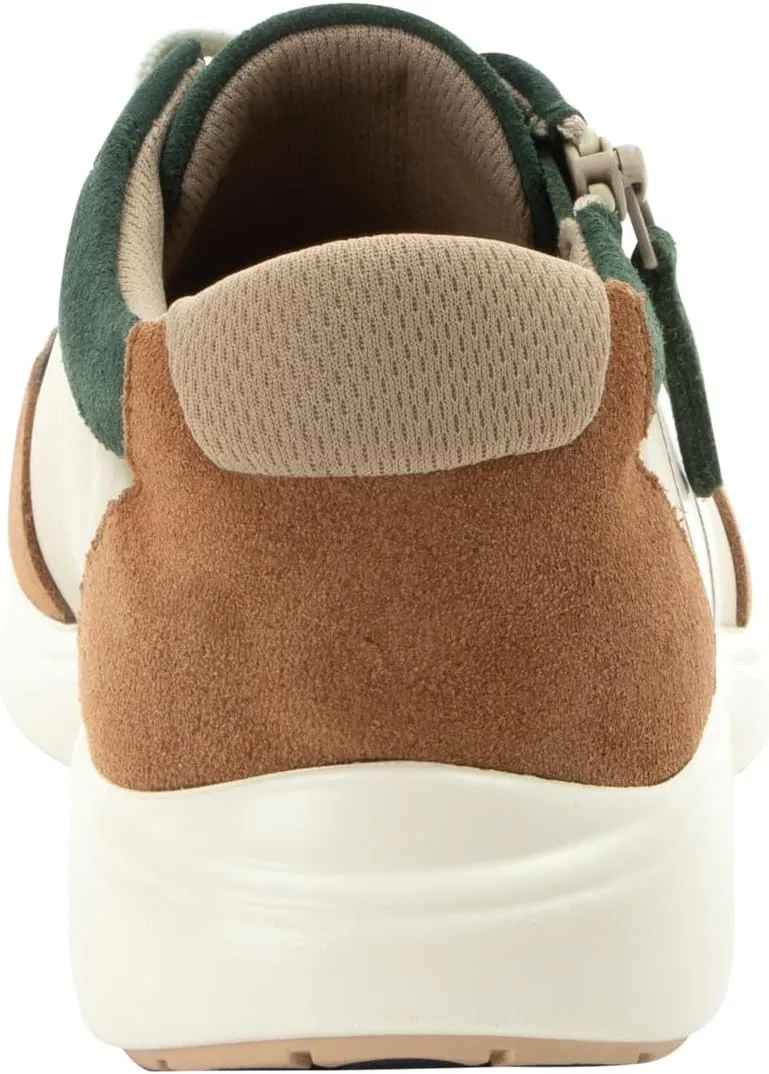 Alegria Women's Eazeer Lightweight Fashion Sneaker with Cork Footbed for Arch Support and Side Zipper for Easy Slip On and Off
