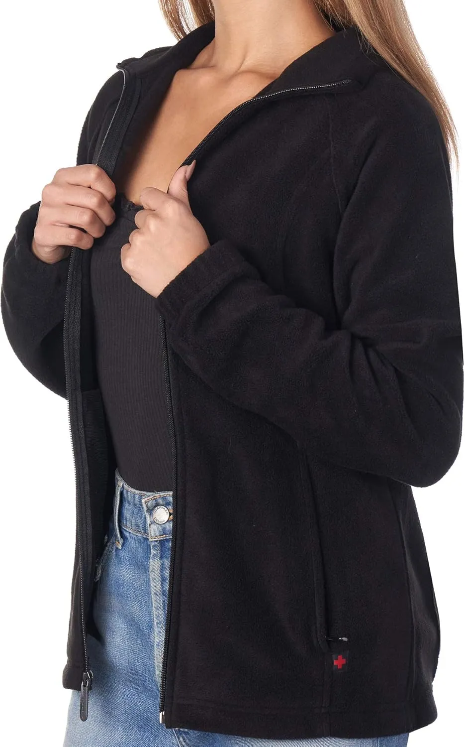 Alpine Swiss Jane Womens Full Zip Soft Polar Fleece Jacket