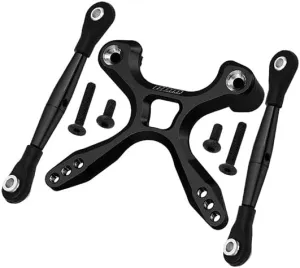 Aluminum Rear Tie Rods With Stabilizer Car Tie Rods For 1/10 Traxxas Ford GT 4-Tec 2.0 83056-4/4-Tec 3.0 93054-4 - 3Pc Set Black