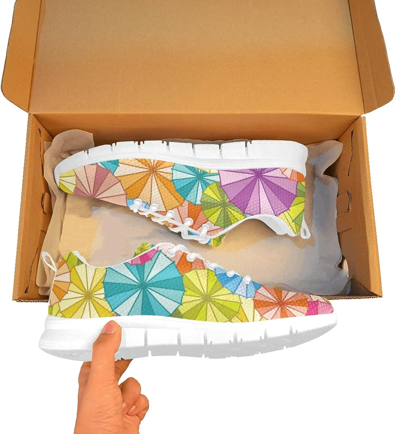 ANANGTEE Iridescent Tie-Dye Womens Sneakers Fashion Casual Comfortable Lightweight Breathable Arch Support Slip On Non-Slip Tennis Shoes Walking Shoes US13