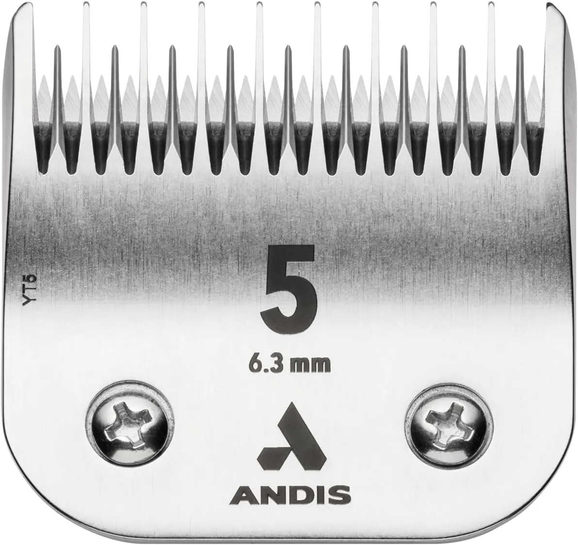 Andis Carbon Infused Steel UltraEdge Dog Clipper Blade, Size-5 Skip Tooth, 1/4-Inch Cut Length (72640),Chrome