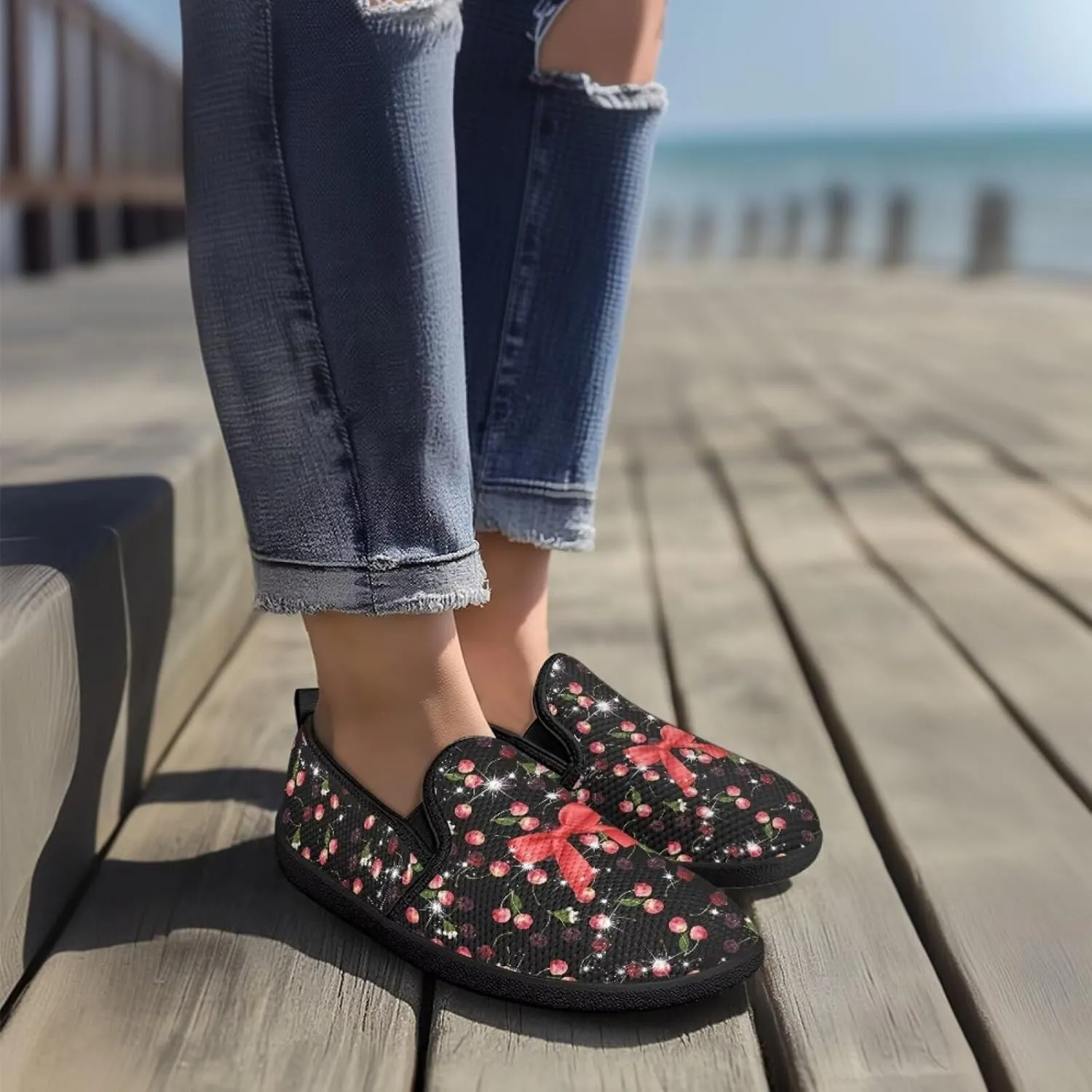 Animal Painted Women's Walking Shoes Fashion Casual Hand Free Slip On Sneakers Soft Breathable Gym Fitness Minimalist Comfy Traveling