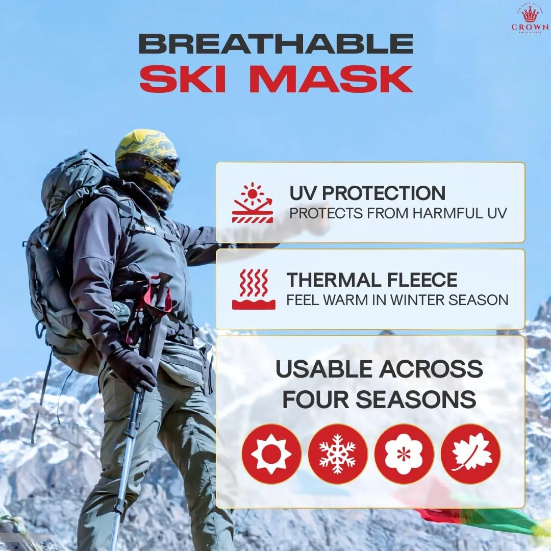 Anime Ski Mask with Design - Balaclava Summer Skii and Winter Masks for Men Women, Face Cover Windproof UV Protection
