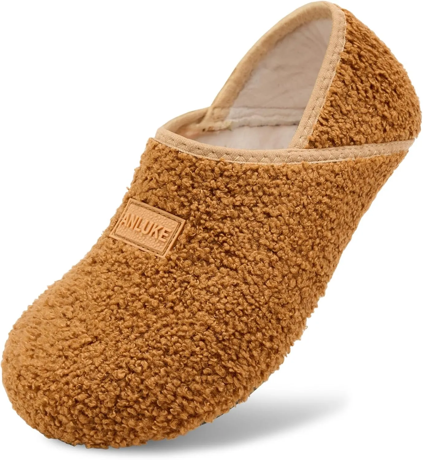 ANLUKE Slipper for Women Men Slipper Socks Fuzzy House Shoes Rubber Sole Slip On Soft-Lightweight Non Slip Indoor/Outdoor