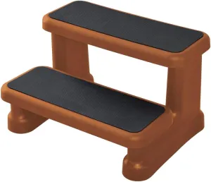 Aqua Select Soft Touch Anti-Slip Spa Steps | Sequoia | Step: 26" L x 10.5" W | Height: 16.5" | Weight Capacity: 300 Pounds | Slip Resistant Hot Tub Stairs to Prevent Falls