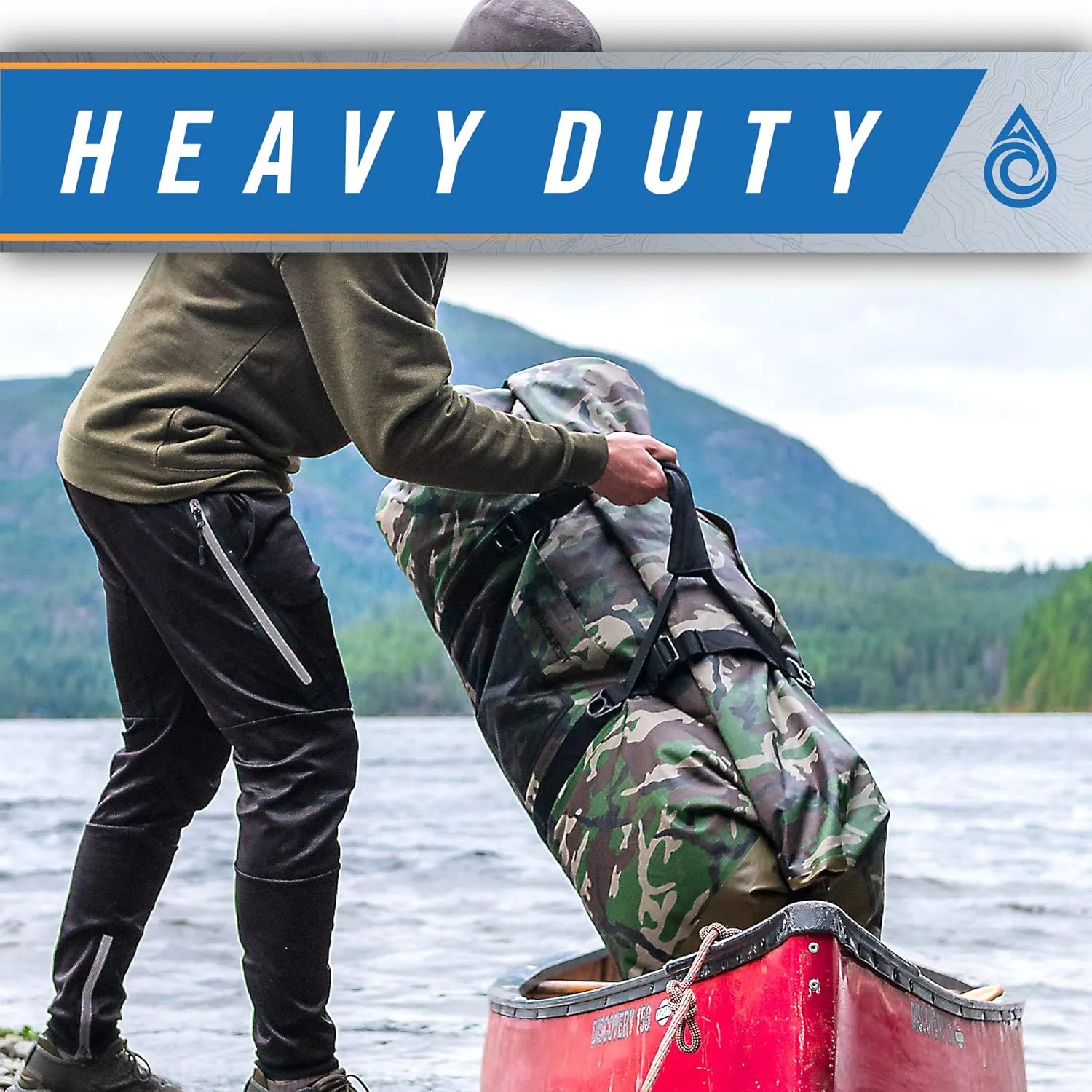 AquaQuest White Water Duffel - 100% Waterproof, Heavy Duty, Versatile, Comfortable - Durable Protective Dry Bag for Travel, Sport, Motorcycle, Boat, Fishing - 50, 75, or 100 L